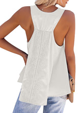Load image into Gallery viewer, Maolijer Women's V Neck Lace Tank Top High Low Hem Loose Sleeveless Blouse Shirt