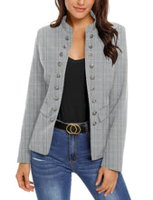 Load image into Gallery viewer, Maolijer Women's Open Front Buttons Work Office Blazer Casual Business Jacket Suit with Pockets