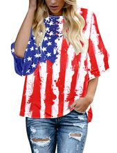 Load image into Gallery viewer, Maolijer Women's Crewneck Casual 3/4 Ruffle Sleeve Blouses Loose Tops Shirt