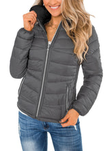 Load image into Gallery viewer, Maolijer Women's Reversible Puffer Jacket Lightweight Packable Full-Zip Water-Resistant Winter Coat