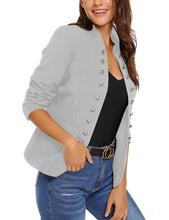 Load image into Gallery viewer, Maolijer Women's Open Front Buttons Work Office Blazer Casual Business Jacket Suit with Pockets