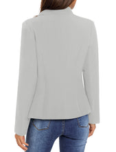 Load image into Gallery viewer, Maolijer Women's Open Front Buttons Work Office Blazer Casual Business Jacket Suit with Pockets