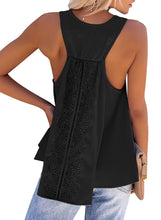 Load image into Gallery viewer, Maolijer Women's V Neck Lace Tank Top High Low Hem Loose Sleeveless Blouse Shirt