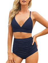 Load image into Gallery viewer, Maolijer Women's High Waist Swimsuit Bikini Tankini Bottom Shirred Swim Skirt