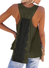 Load image into Gallery viewer, Maolijer Women's V Neck Lace Tank Top High Low Hem Loose Sleeveless Blouse Shirt