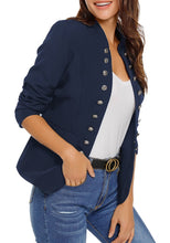 Load image into Gallery viewer, Maolijer Women's Open Front Buttons Work Office Blazer Casual Business Jacket Suit with Pockets