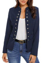 Load image into Gallery viewer, Maolijer Women's Open Front Buttons Work Office Blazer Casual Business Jacket Suit with Pockets