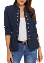 Load image into Gallery viewer, Maolijer Women's Open Front Buttons Work Office Blazer Casual Business Jacket Suit with Pockets