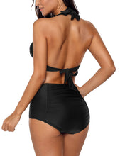 Load image into Gallery viewer, Maolijer Women's Halter Bikini Set High Waisted Side Tie Two Pieces Swimsuit