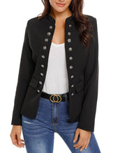 Load image into Gallery viewer, Maolijer Women's Open Front Buttons Work Office Blazer Casual Business Jacket Suit with Pockets