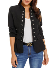Load image into Gallery viewer, Maolijer Women's Open Front Buttons Work Office Blazer Casual Business Jacket Suit with Pockets