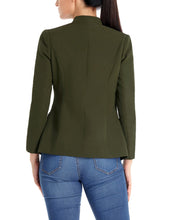 Load image into Gallery viewer, Maolijer Women's Open Front Buttons Work Office Blazer Casual Business Jacket Suit with Pockets