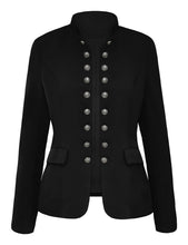 Load image into Gallery viewer, Maolijer Women's Open Front Buttons Work Office Blazer Casual Business Jacket Suit with Pockets