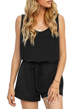 Load image into Gallery viewer, Maolijer Women&#39;s Casual Sleeveless Romper Elastic Waist Pockets Short Jumpsuit