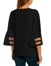 Load image into Gallery viewer, Maolijer Women&#39;s Crewneck Casual 3/4 Ruffle Sleeve Blouses Loose Tops Shirt