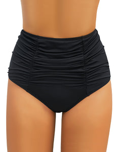 Maolijer Women's High Waist Swimsuit Bikini Tankini Bottom Shirred Swim Skirt