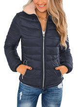 Load image into Gallery viewer, Maolijer Women&#39;s Reversible Puffer Jacket Lightweight Packable Full-Zip Water-Resistant Winter Coat