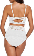 Load image into Gallery viewer, Maolijer Women&#39;s Halter Bikini Set High Waisted Side Tie Two Pieces Swimsuit