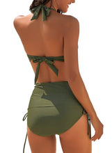 Load image into Gallery viewer, Maolijer Women&#39;s Halter Bikini Set High Waisted Side Tie Two Pieces Swimsuit